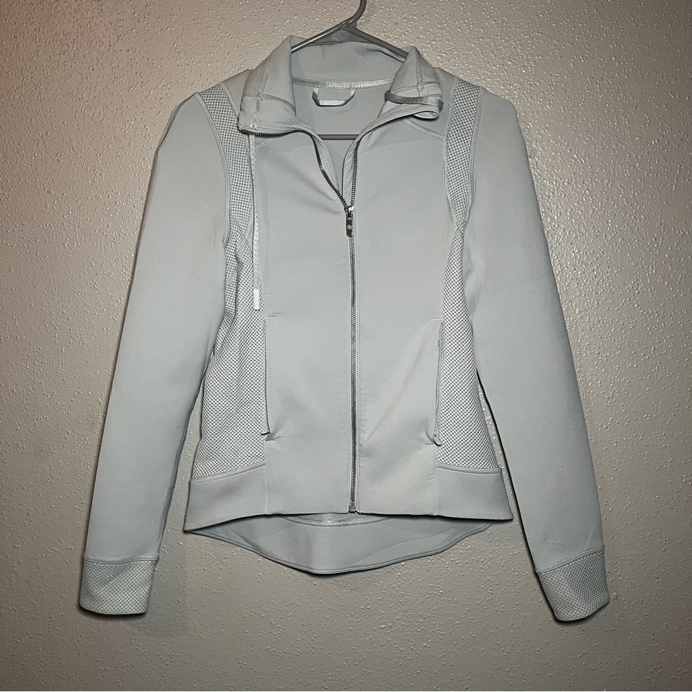 lululemon athletica Light Gray Full-Zip Jacket